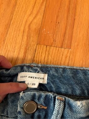 Good American Light Blue Distressed Denim Jeans